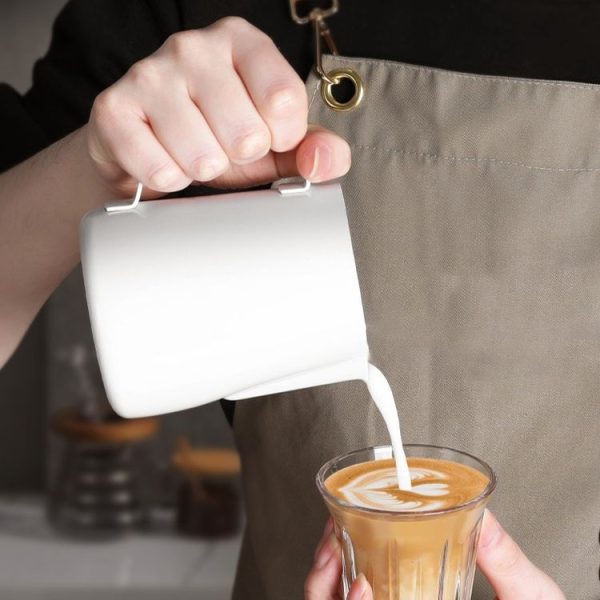 304 Stainless Steel Coffee Pot with Scale, Spec: 350ml (Beige Crane Mouth) - Image 7