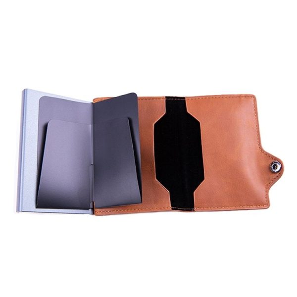 X-85 RFID Multi-compartment Card Holder For Airtag (Apricot) - Image 2