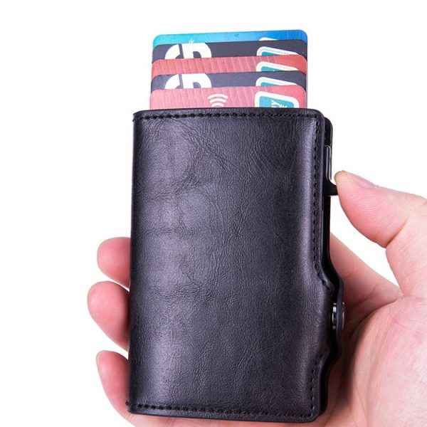 X-85 RFID Multi-compartment Card Holder For Airtag (Apricot) - Image 6