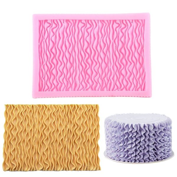 CC562 Food Grade Fondant Silicone Mold Pleated Skirt Cake Decorating Tool - Image 6