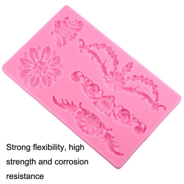 CF394 Cake Border Floral Fondant Silicone Mold - Image 4
