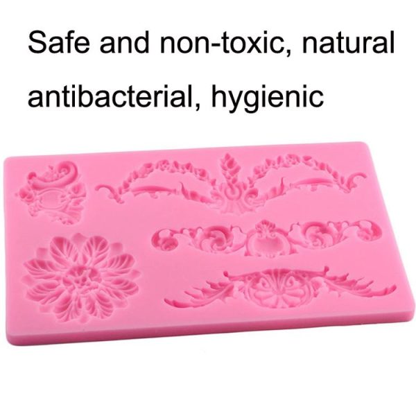 CF394 Cake Border Floral Fondant Silicone Mold - Image 5