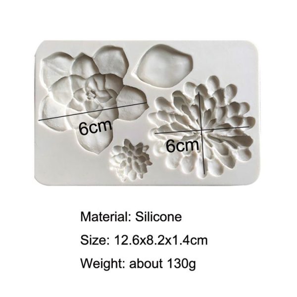 Big Flower Chocolate Fondant Cake Silicone Mold (Grey) - Image 3
