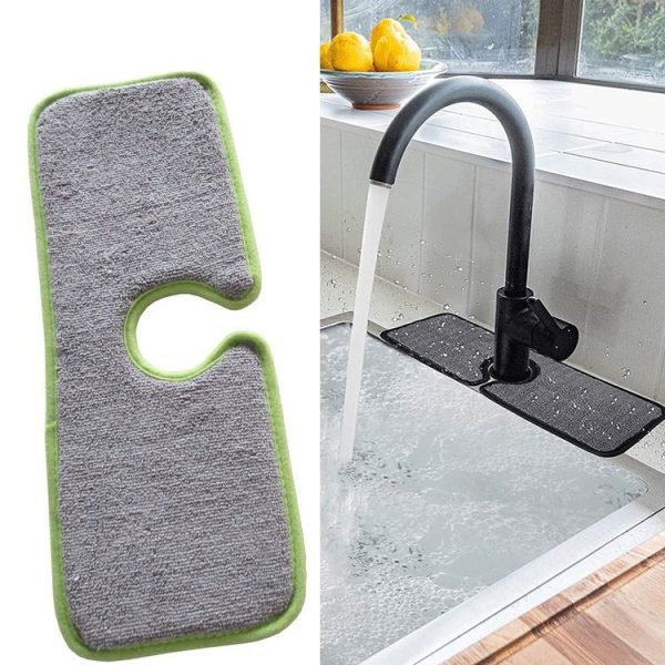 Basin Drain Pad Absorbent Dry Cleaning Pad Fiber Towel Water Mat Color Random Delivery, Size: 46x15cm