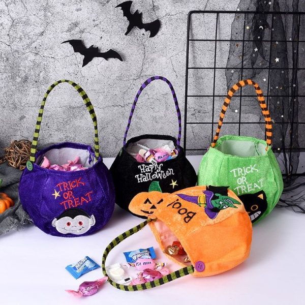 Candy Bags Children'S Gift Cloth Bag For Halloween (Black Cat) - Image 2