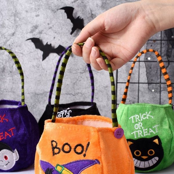 Candy Bags Children'S Gift Cloth Bag For Halloween (Black Cat) - Image 3