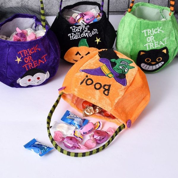 Candy Bags Children'S Gift Cloth Bag For Halloween (Black Cat) - Image 5