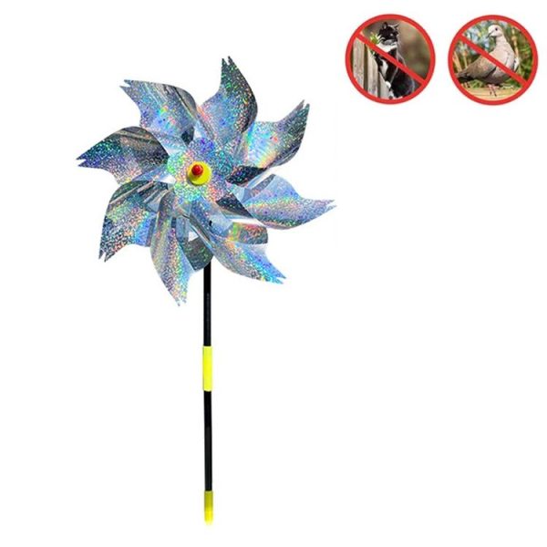 Balcony Garden Farmland Bird Catcher Reflector Anti-bird Laser Windmill, Style: Silver Octagon