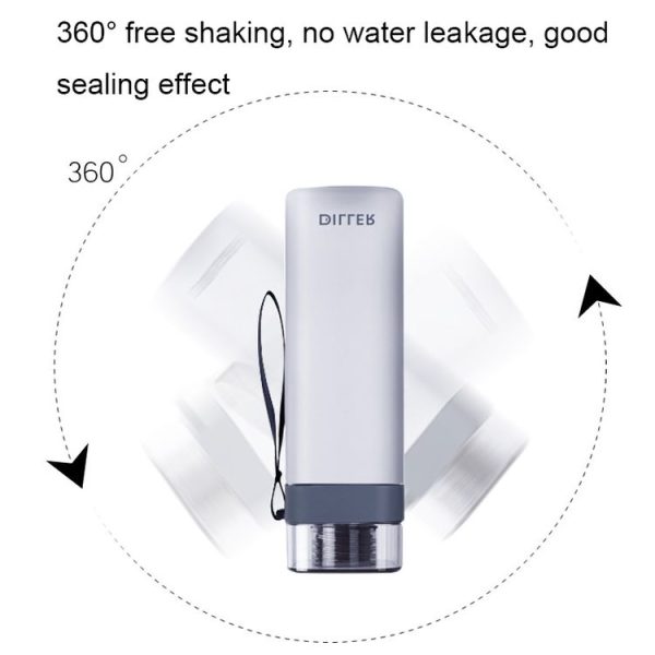 Diller D8646 Square Shape Fitness Leakproof Water Bottle, Capacity: 400ml (Green) - Image 4