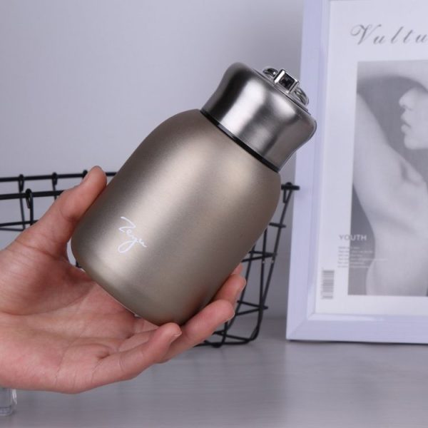 280ml 304 Stainless Steel Handle Vacuum Insulation Cup Big Belly Gift Cup (Rose Gold) - Image 6
