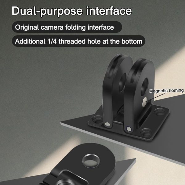 Metal Folding Magnetic Replacement Base for GoPro HERO10 Black / HERO9 Black / HERO8 Black / MAX - Image 5