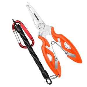 Lure Fishing Pliers Hook Picker Lure Pliers + Anti-lost Rope (Orange)