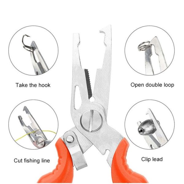 Lure Fishing Pliers Hook Picker Lure Pliers + Anti-lost Rope (Orange) - Image 5