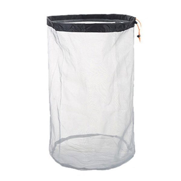 LUCKSTONE WSD2005020 Lightweight Mesh Organizing Storage Bag, Size: XXL (Gray Black)