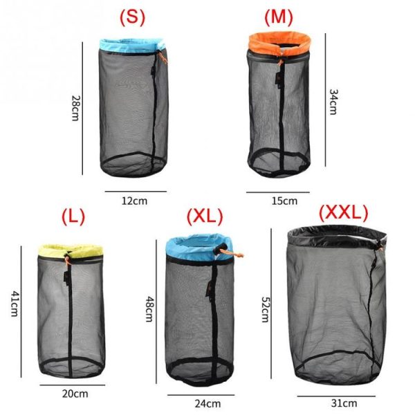 LUCKSTONE WSD2005020 Lightweight Mesh Organizing Storage Bag, Size: XXL (Gray Black) - Image 2
