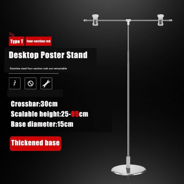 Photography Backdrop Stand Camera Photo Background Props, Style: T-type 4-section 95cm - Image 2