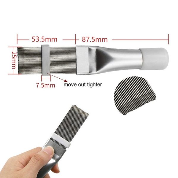 Air Conditioner Fin Cleaning Tool Coil Comb Folding Brush - Image 2