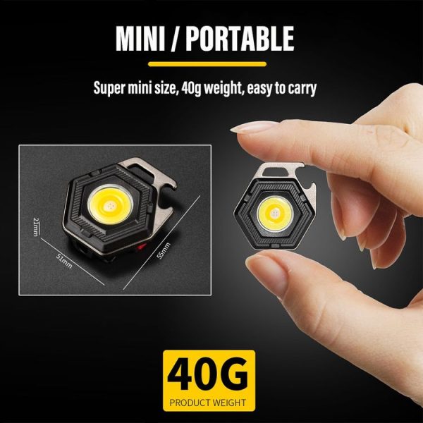E-SMARTER W5131 Mini Keychain Strong Light Portable Flashlight, Specification: Tarnish - Image 2