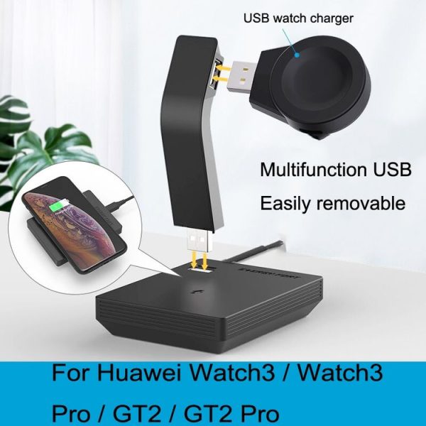 Huawei Watch3 / Watch3 Pro / GT2 / GT2 Pro Earphone Phone Wireless Charger - Image 2