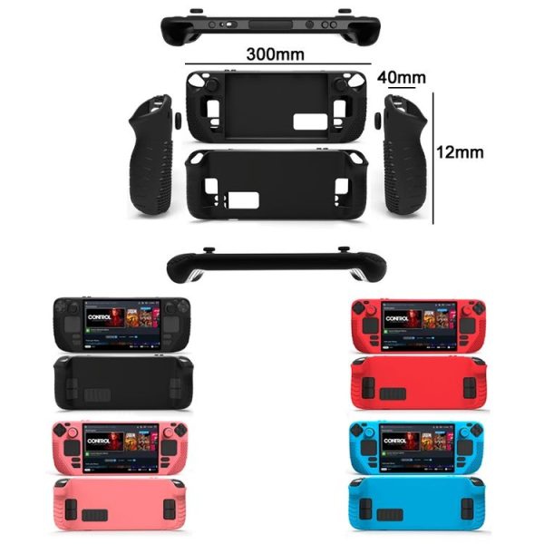 All-Inclusive Silicone Cover With Button Cap For Steam Deck (Black) - Image 2