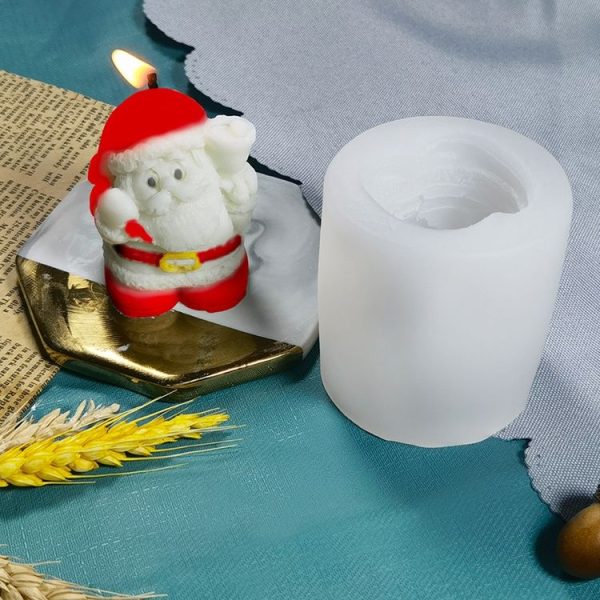 DIY Christmas Candle Aromatherapy Gypsum Silicone Mold, Shape: Single Christmas Cylinder - Image 5