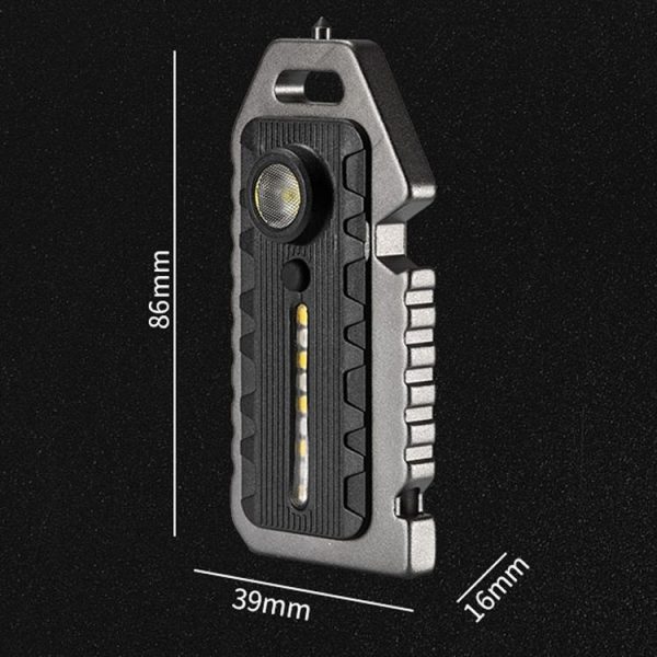 E-SMARTER W5136 Mini Keychain Strong Light Portable Flashlight (Tarnish) - Image 3