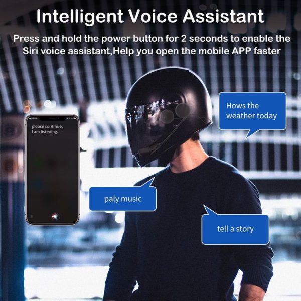 M8 Motorcycle Helmet Bluetooth Headphones Hidden Wireless Header Wheat Caller Automatic Answer - Image 5