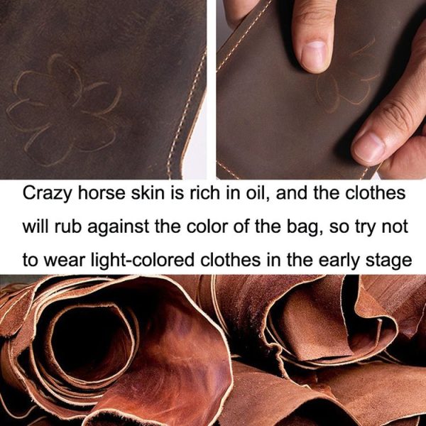 EASYONLY Men Dual Phone Hanging Pocket Bag Outdoor Leather With Cover Anti-lost Bag (Brown) - Image 5