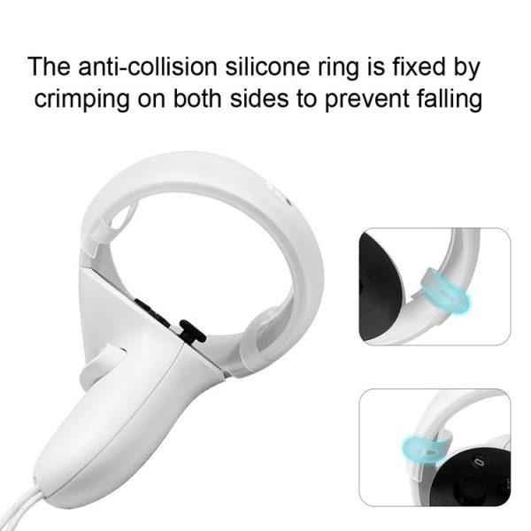 1 Pair Controller Grip Anti-collision Silicone Ring for Meta Quest 2 (Transparent) - Image 4
