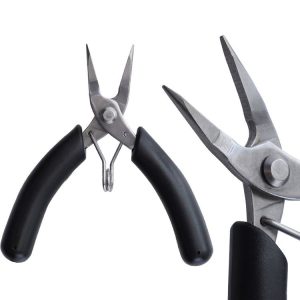 4 Inch Stainless Steel Palm Mini Electronic Pliers (Needle Nose Flat Pliers)