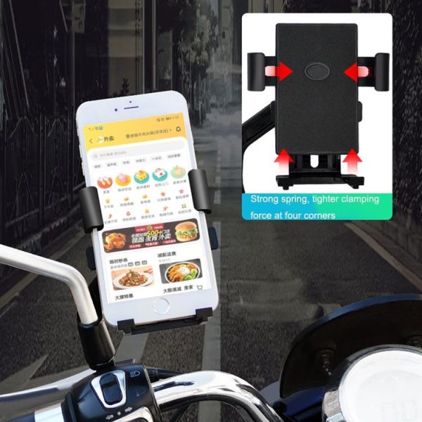 YY02 Bicycle Motorcycle Electric Vehicle Universal Mobile Phone Holder, Style: Car Handle Model - Image 5