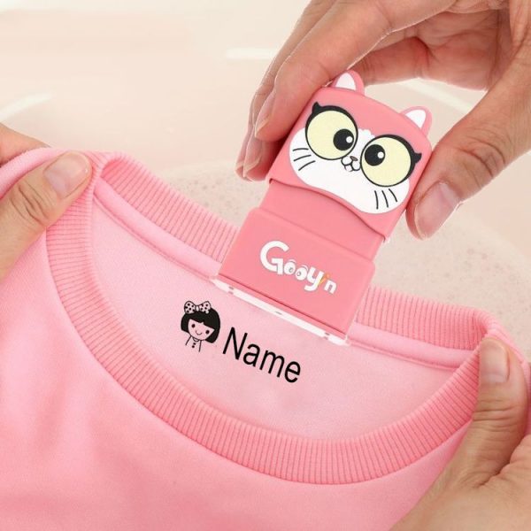 Clothing Seal For Children Kindergarten Student Name Photosensitive Seal (Pink)