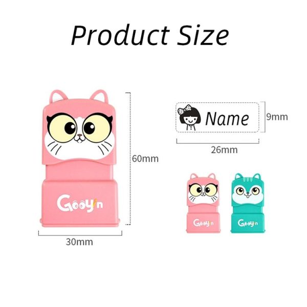 Clothing Seal For Children Kindergarten Student Name Photosensitive Seal (Pink) - Image 3