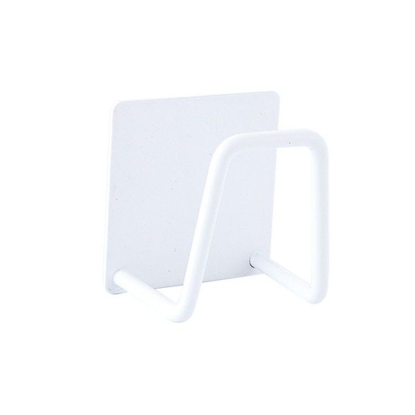 304 Stainless Steel Sponge Rack Sink Drain Rack, Color: Baking White