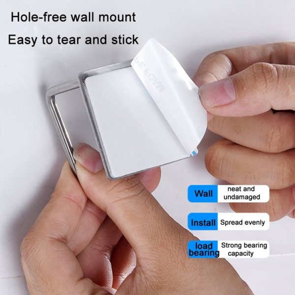304 Stainless Steel Sponge Rack Sink Drain Rack, Color: Baking White - Image 4