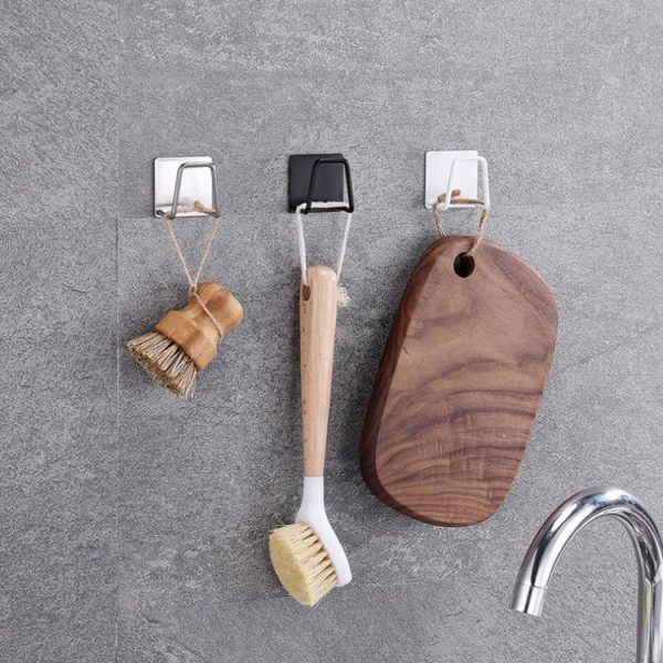 304 Stainless Steel Sponge Rack Sink Drain Rack, Color: Baking White - Image 6