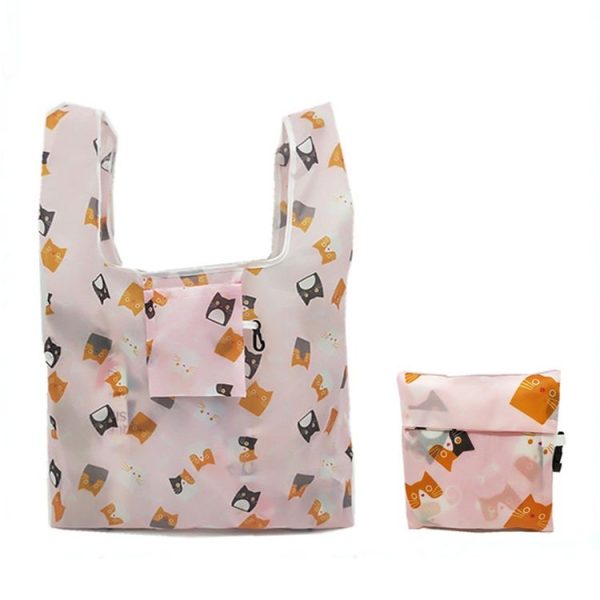 M0048 Portable Foldable Printed Shopping Bag (Cat)