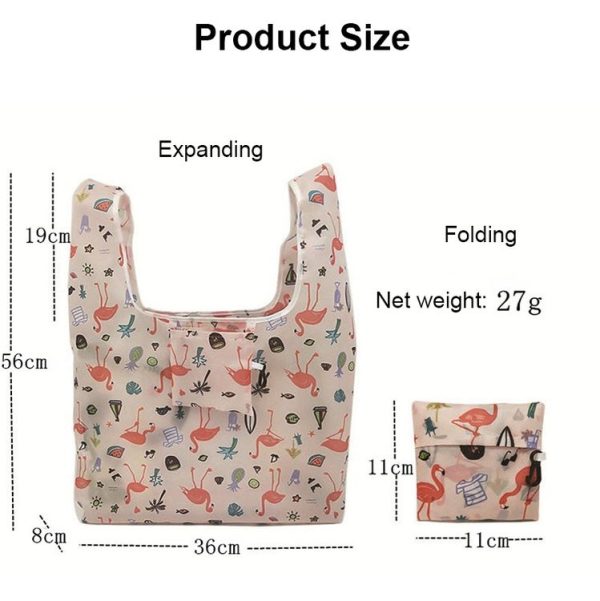 M0048 Portable Foldable Printed Shopping Bag (Cat) - Image 3
