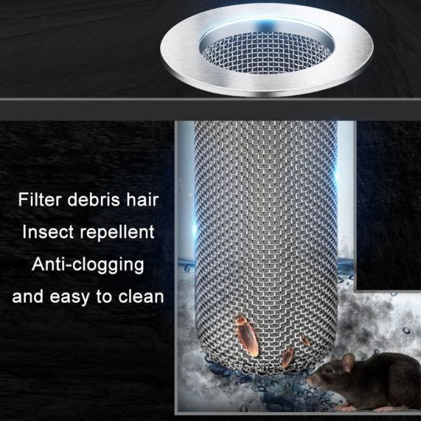 304 Stainless Steel Sewer Anti-Clogging Filter, Model: 25 Short - Image 3