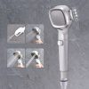 Pressurized Shower Head Four-speed Handheld Shower Set, Style: Electroplating White Filter