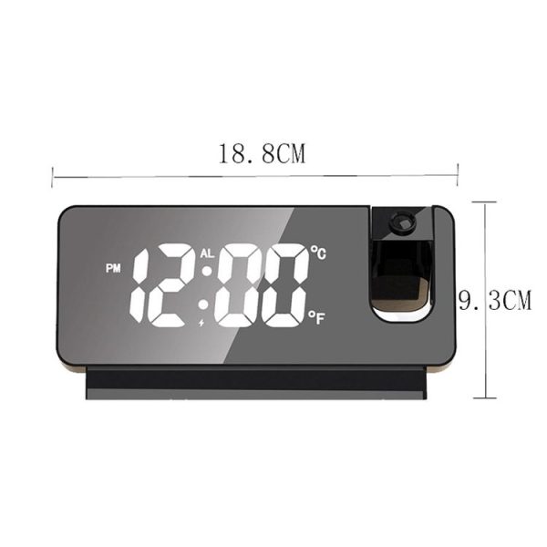 S282 Multifunctional Silent Electronic Digital Projection Clock (Black Shell Green Light) - Image 3