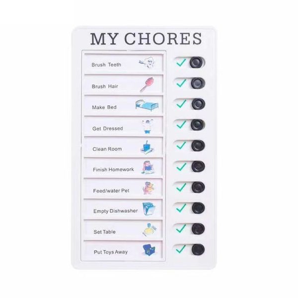 Wall Hanging Checklist Memo Boards Adjustable Checklist Board, Style: My Chores