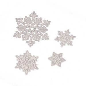 4 In 1 Snowflake Metal Embossing Cutting Knife Mold Carbon Steel Paper Cutting Card Template