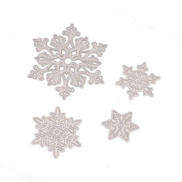 4 In 1 Snowflake Metal Embossing Cutting Knife Mold Carbon Steel Paper Cutting Card Template