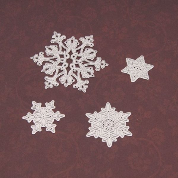 4 In 1 Snowflake Metal Embossing Cutting Knife Mold Carbon Steel Paper Cutting Card Template - Image 5