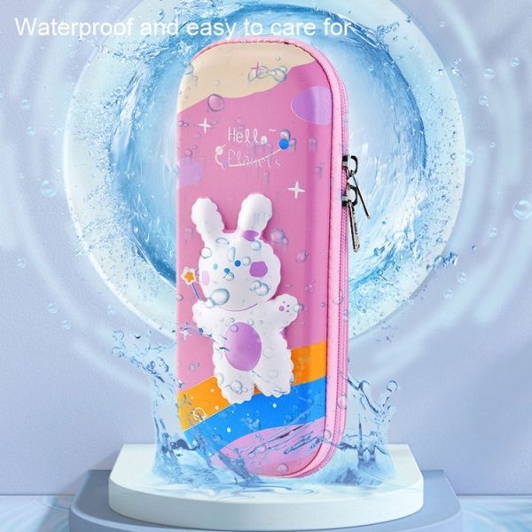 Uime EVA 3D Multi-compartment Pencil Case Stationery Box Children School Supplies (Rainbow Horse) - Image 4