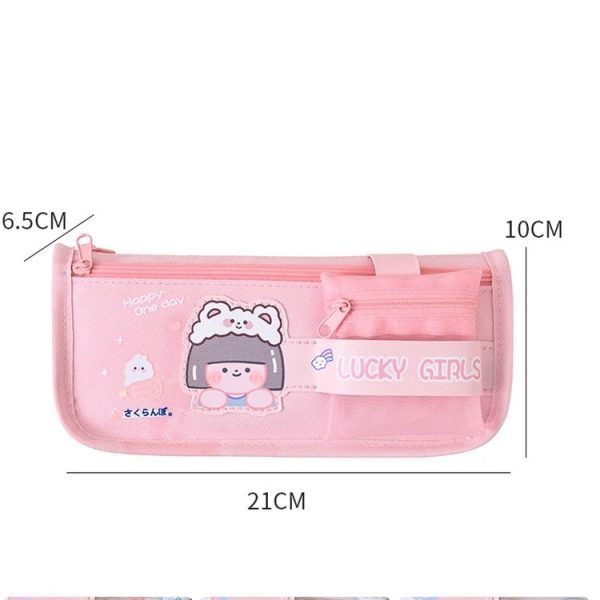 Cartoon Pencil Bag Large-capacity Primary School Stationery Bag With Handle, Color: Astronaut - Image 2