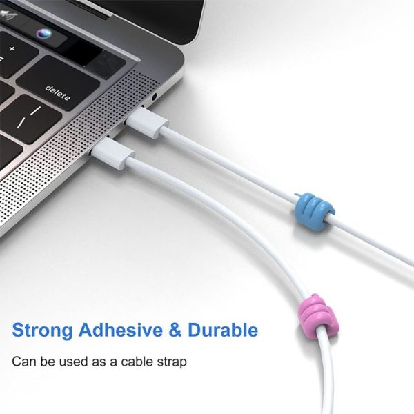 10 PCS Non-punching And Non-marking Adhesive Thumb Hook Cable Organizer (Pink) - Image 3