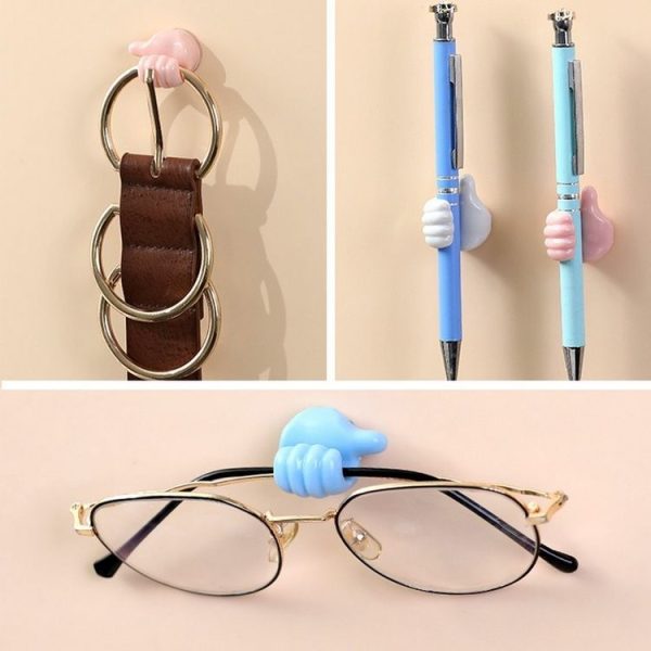 10 PCS Non-punching And Non-marking Adhesive Thumb Hook Cable Organizer (Pink) - Image 5