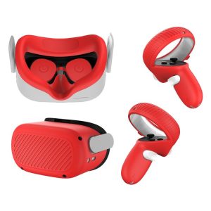 VR Glasses Lens Shell Handle Protective Case For Oculus Quest 2 (Red)